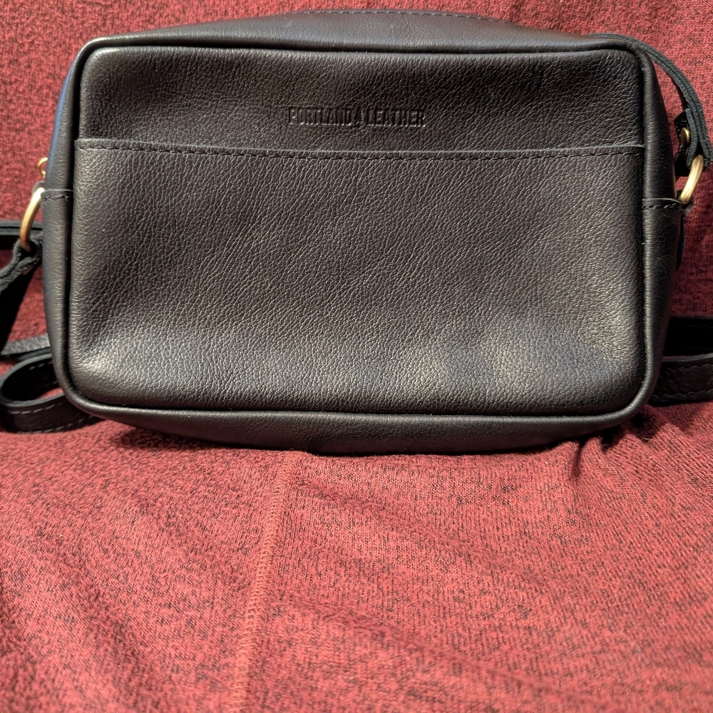 Portland Leather Black Small Crossbody Bag